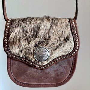 Brighton Leather mini crossbody cowhide bag